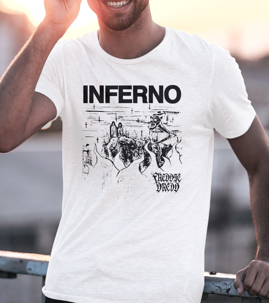 INFERNO Freddie Dredd Store White T-Shirt