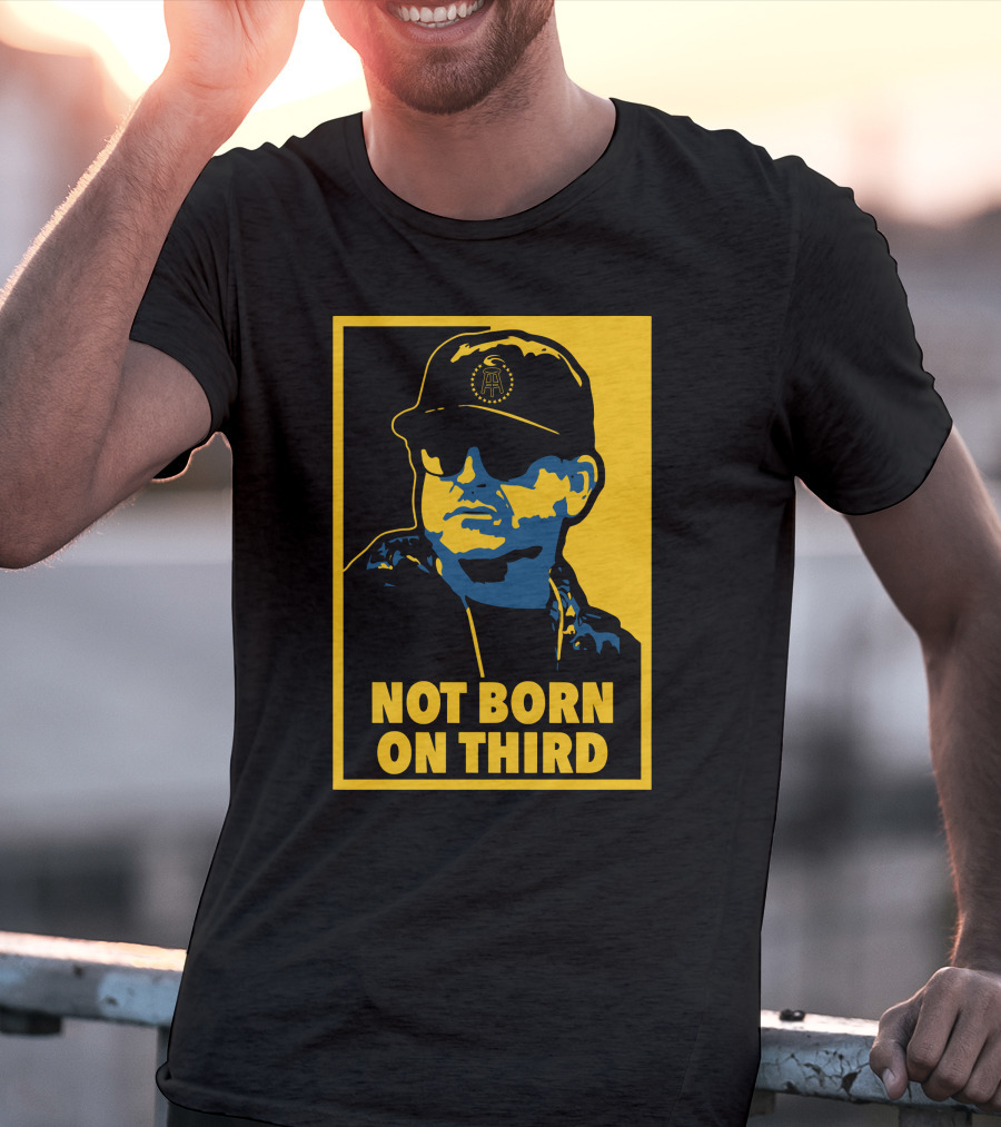 Not Born On Third Baseball Cap Sunglasses T-Shirt