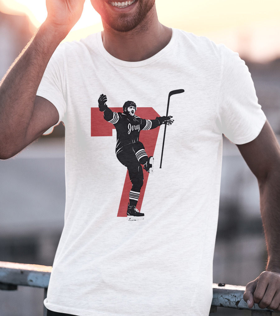 Jersey Number Seven Devils Youth Foundation Dougie Official Hockey Merchandise T-Shirt