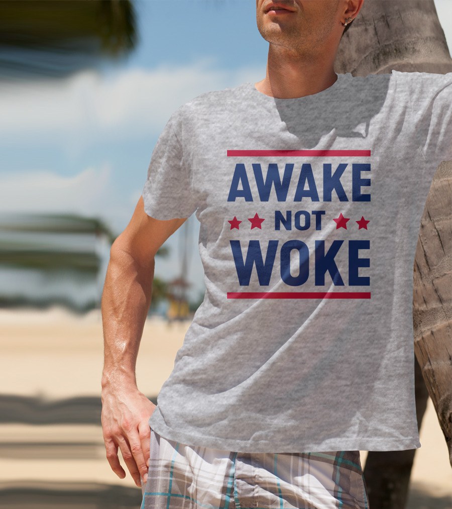 Awake Not Woke Clownworld Merch Stars T-Shirt