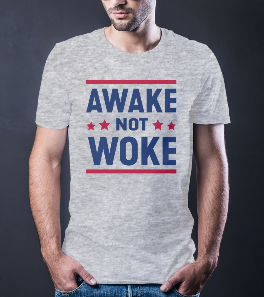 Awake Not Woke Clownworld Merch Stars T-Shirt