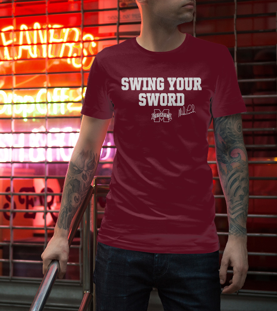 Swing Your Sword Mike Leach M State T-Shirt