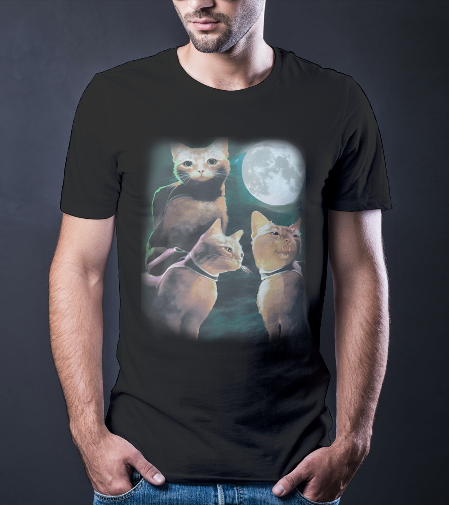 Annapurna Interactive Three Cats Under The Moon T-Shirt