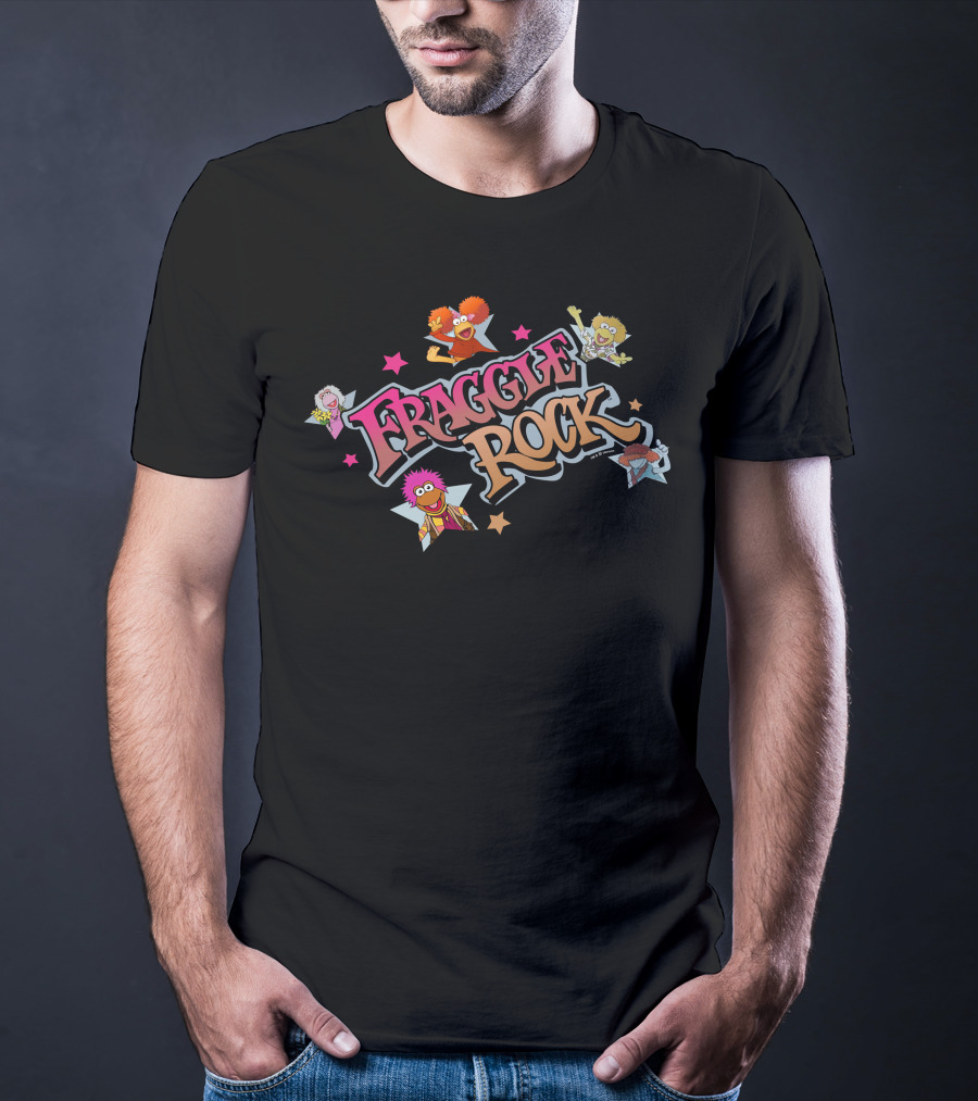 Fraggle Rock Characters With Stars T-Shirt