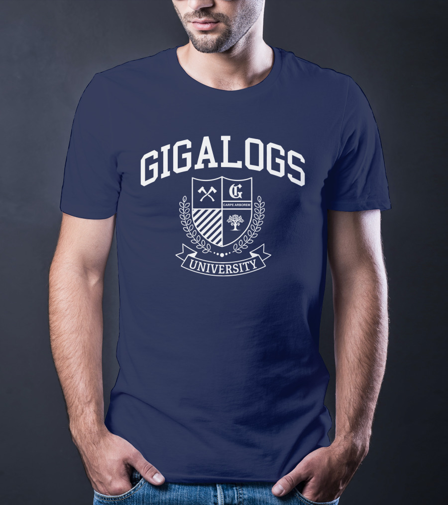 Worldofkeralis Gigalogs University Crest Carpe Arborem T-Shirt