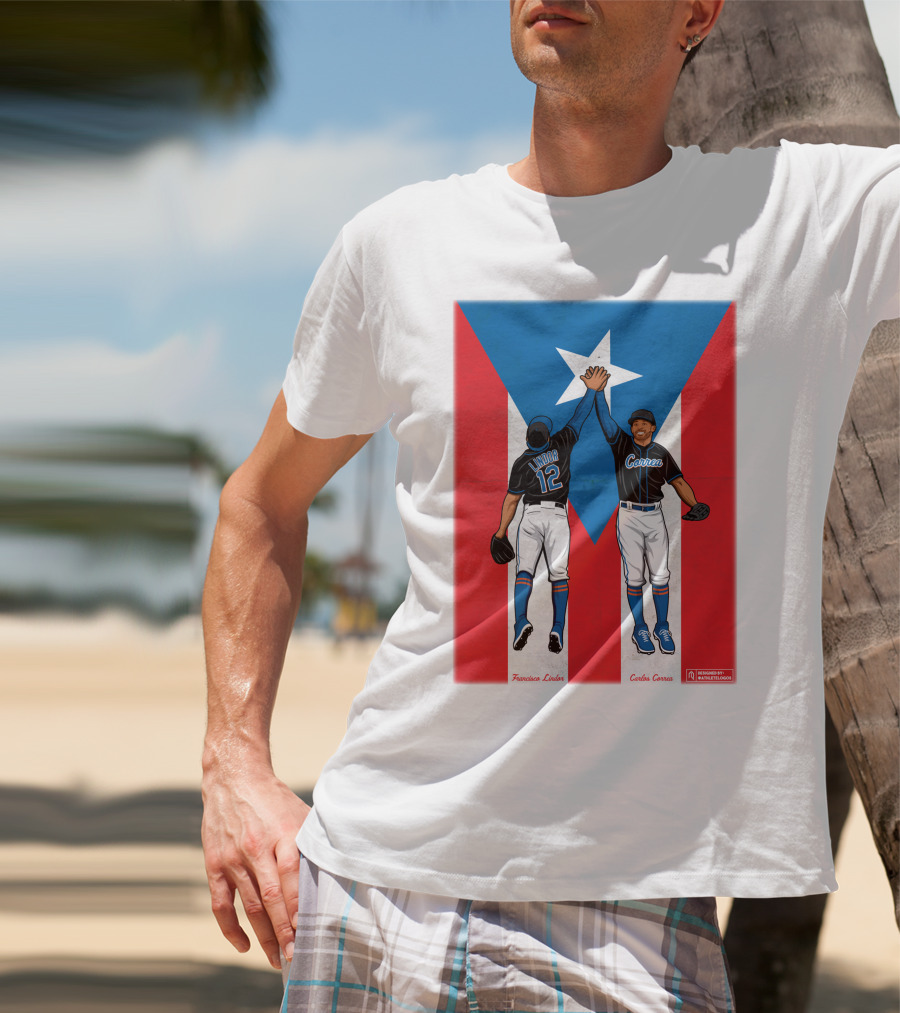 Francisco Lindor Carlos Correa Puerto Rican Baseball Unity T-Shirt