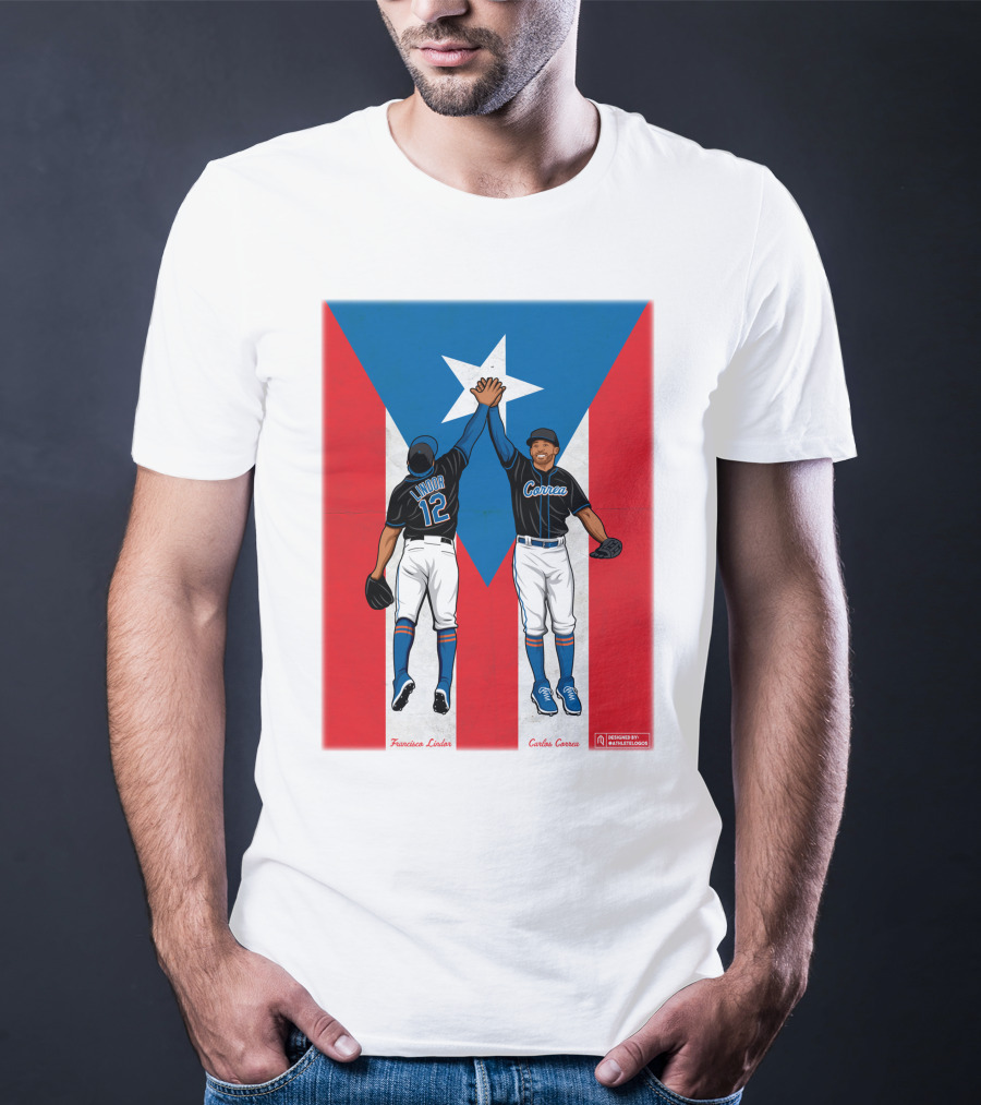 Francisco Lindor Carlos Correa Puerto Rican Baseball Unity T-Shirt