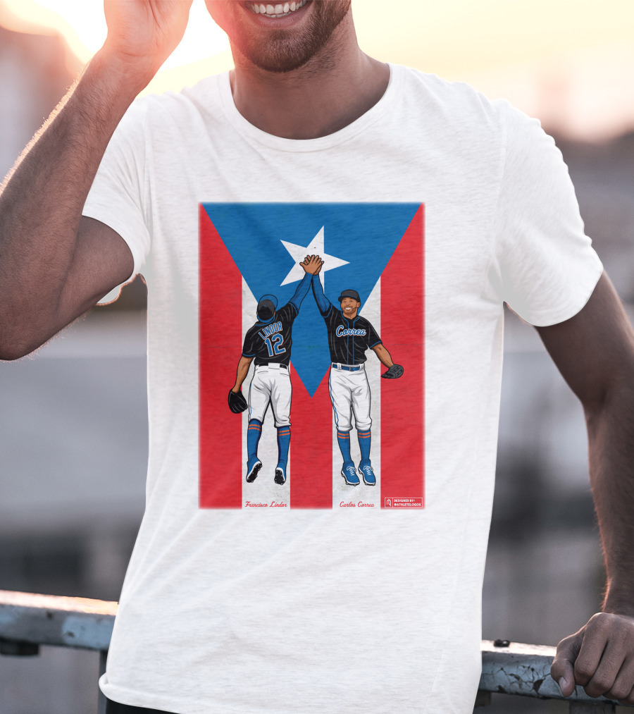 Francisco Lindor Carlos Correa Puerto Rican Baseball Unity T-Shirt