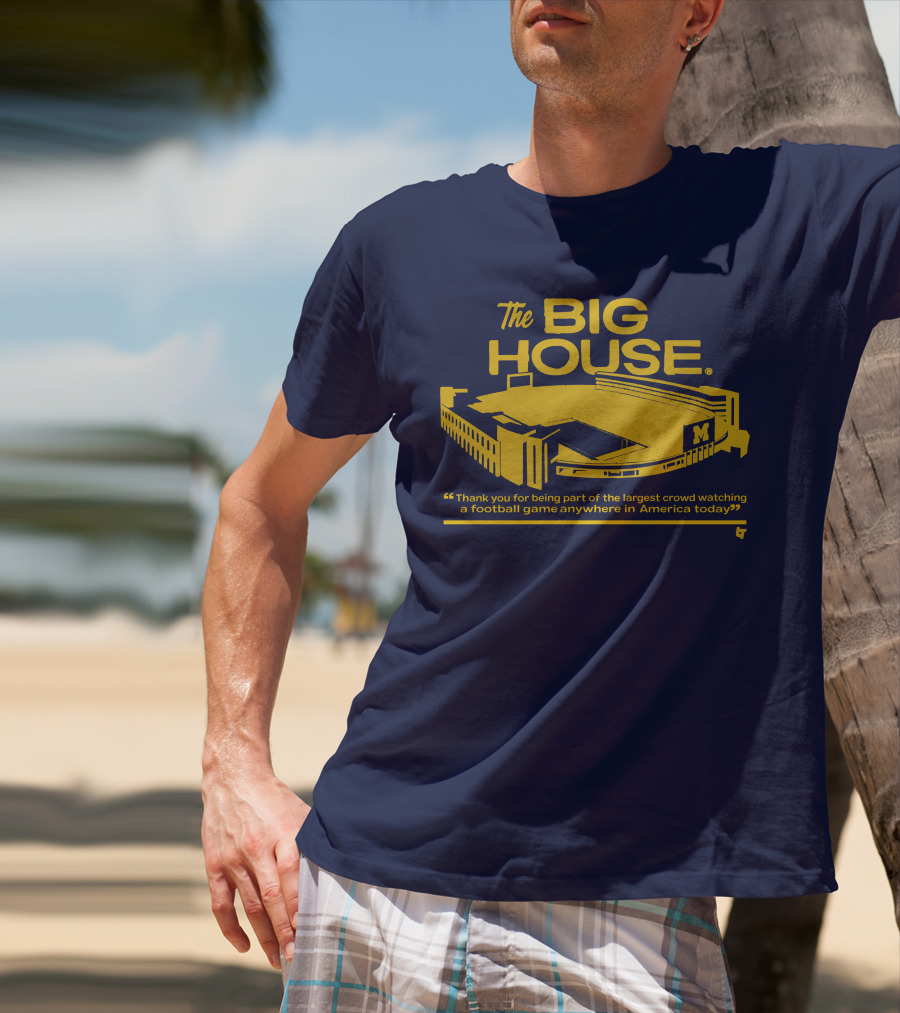The Big House Michigan Stadium Football Game Crowd T-Shirt