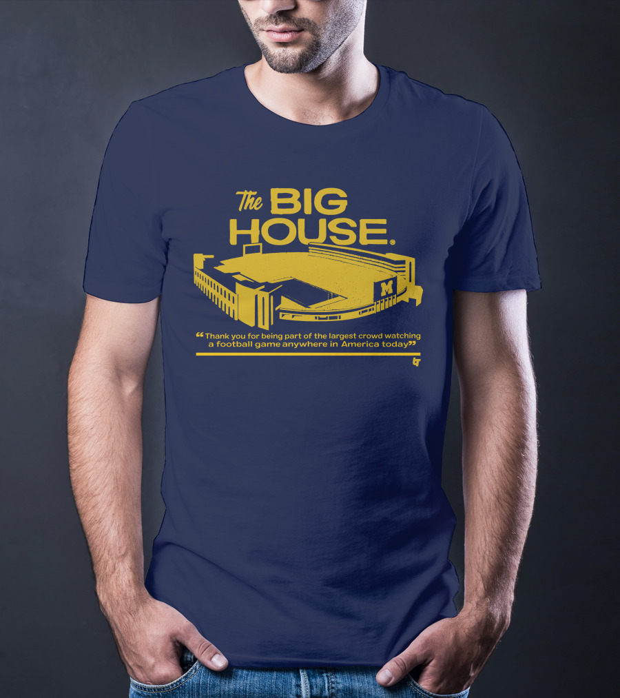 The Big House Michigan Stadium Football Game Crowd T-Shirt