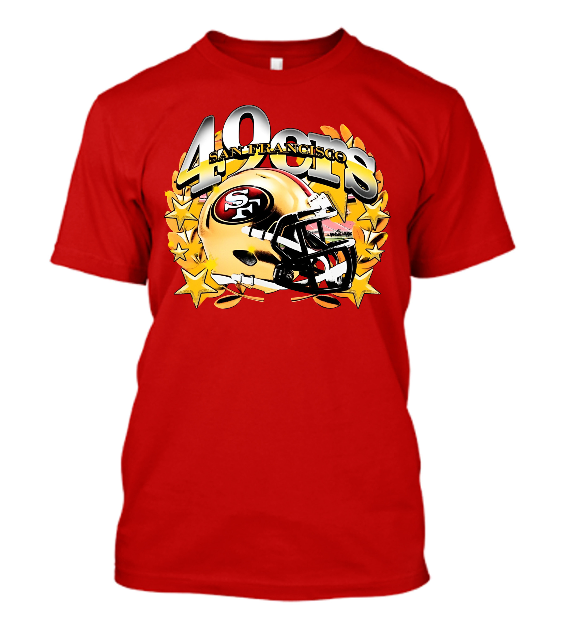 49Ers San Francisco Football Helmet Stars T-Shirt