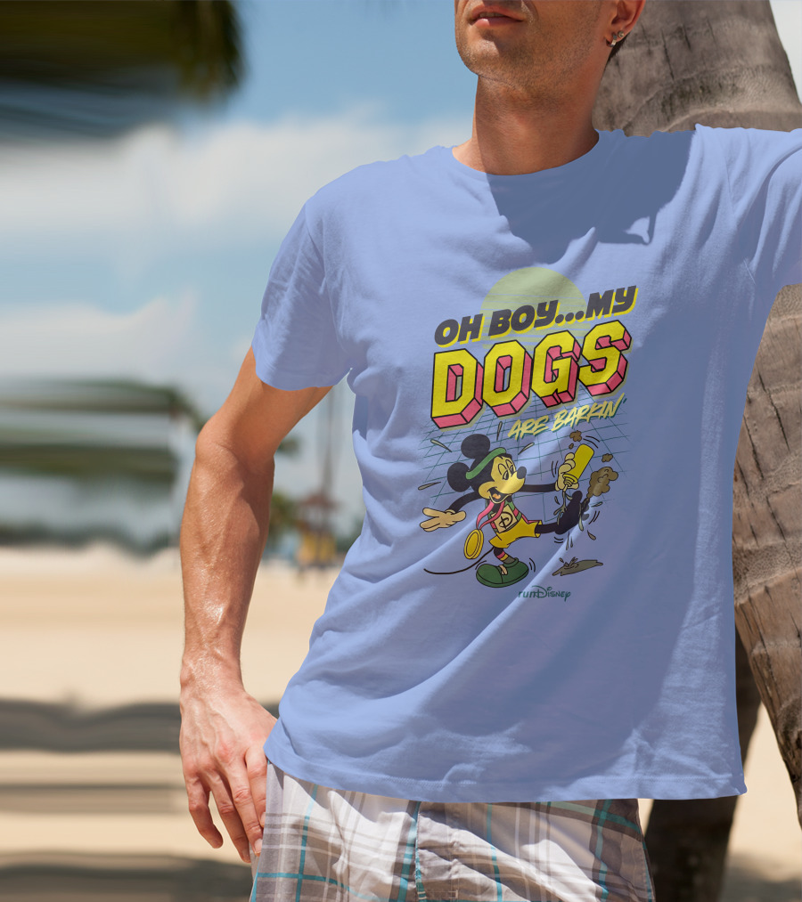 RunDisney Expo Oh Boy My Dogs Are Barkin Rundisney Mickey Mouse T-Shirt