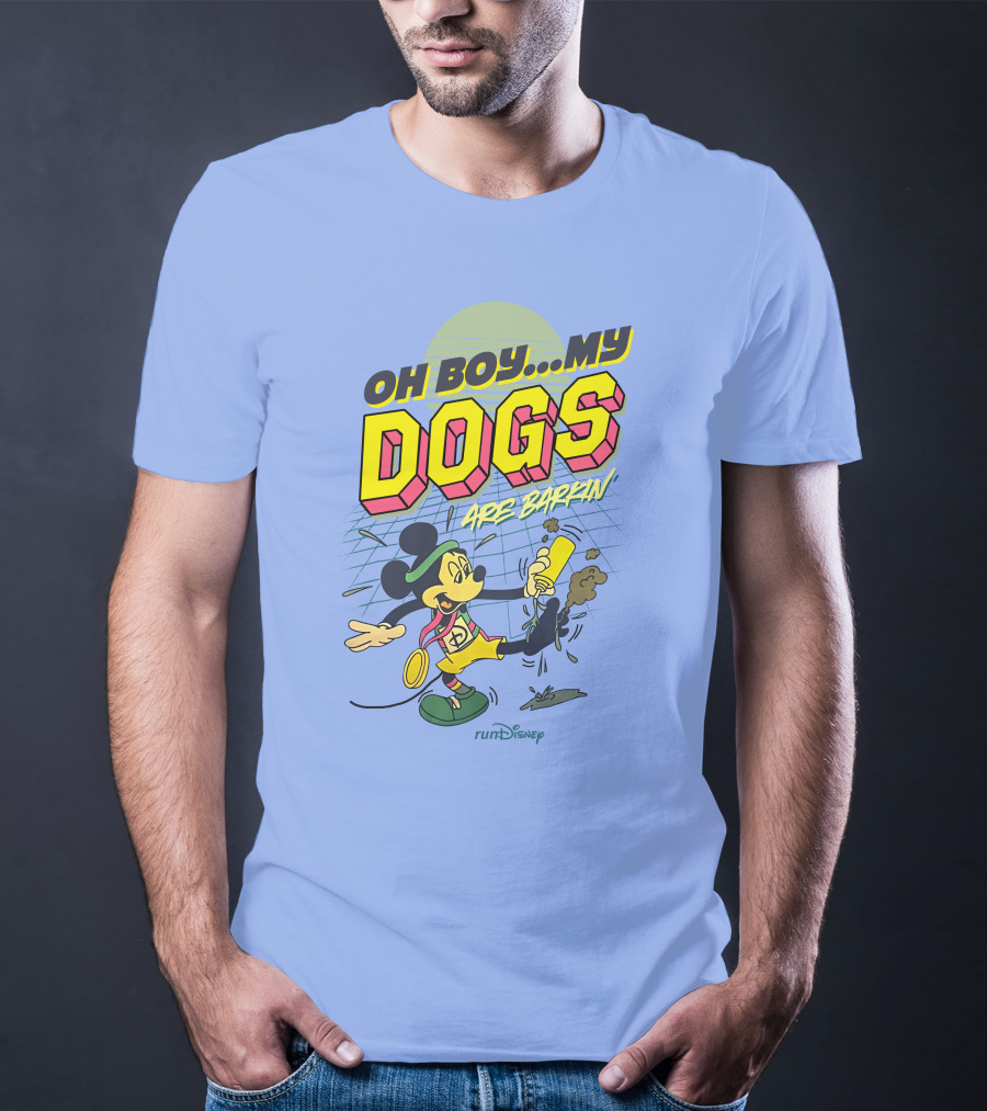 RunDisney Expo Oh Boy My Dogs Are Barkin Rundisney Mickey Mouse T-Shirt