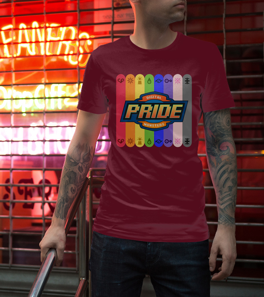 Indigothehimbo Digital Pride Monsters Rainbow Symbol Collection T-Shirt