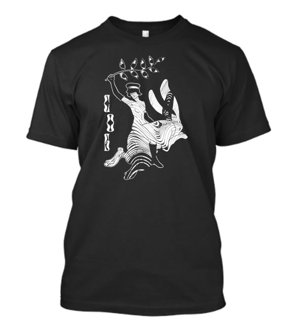 Cossylvan Cos Rider Bigcartel Merch Woman On Rabbit With Branch T-Shirt