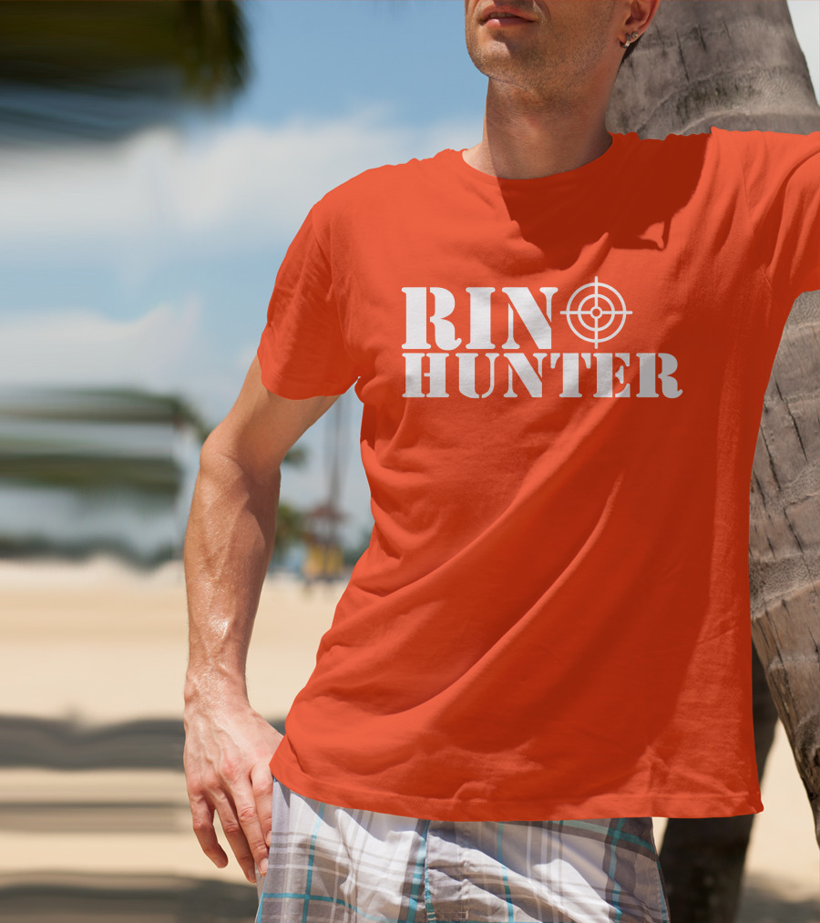 Rin Hunter Target Text Bold Red T-Shirt