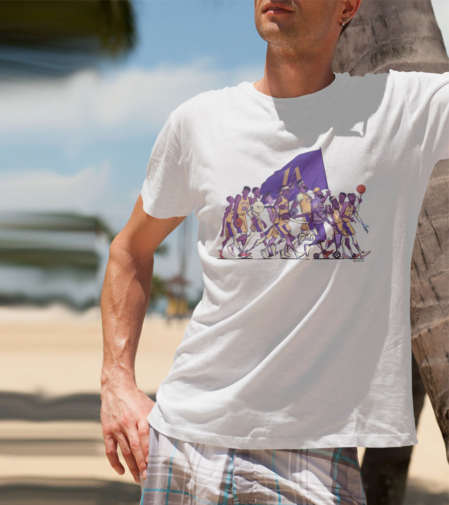 LA Lakers Players Rolling Into Monday T-Shirt