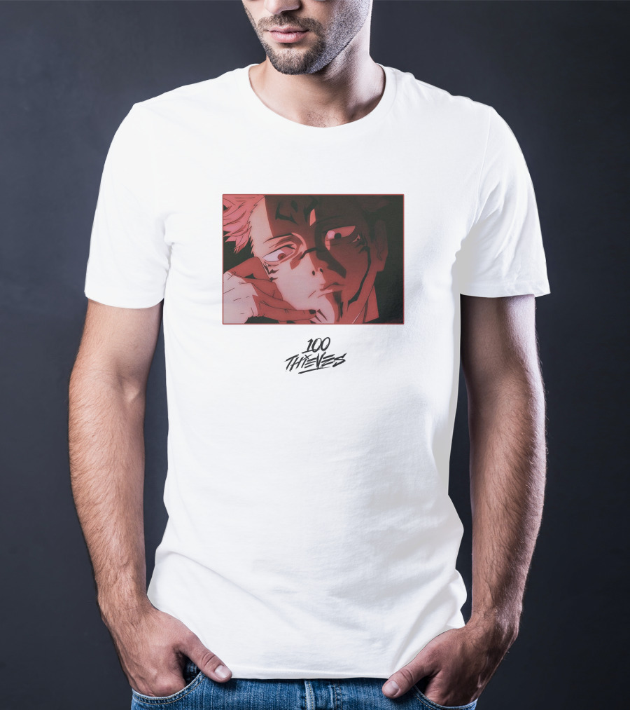 100 Thieves Sukuna Anime Character T-Shirt
