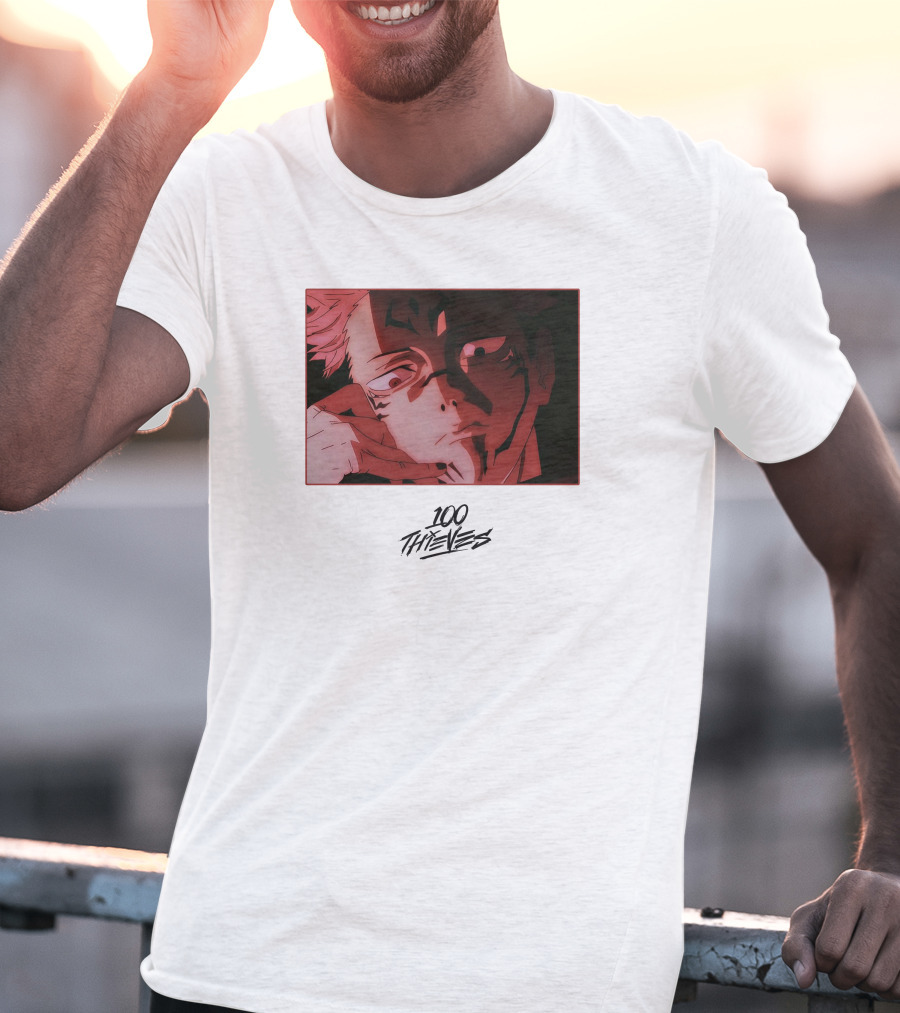100 Thieves Sukuna Anime Character T-Shirt