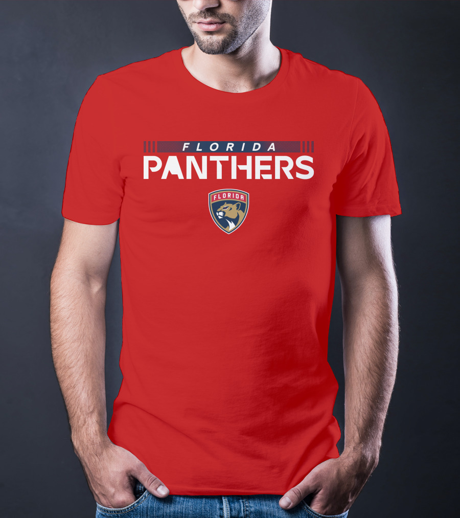 Florida Panthers Lomberg Logo Red T-Shirt