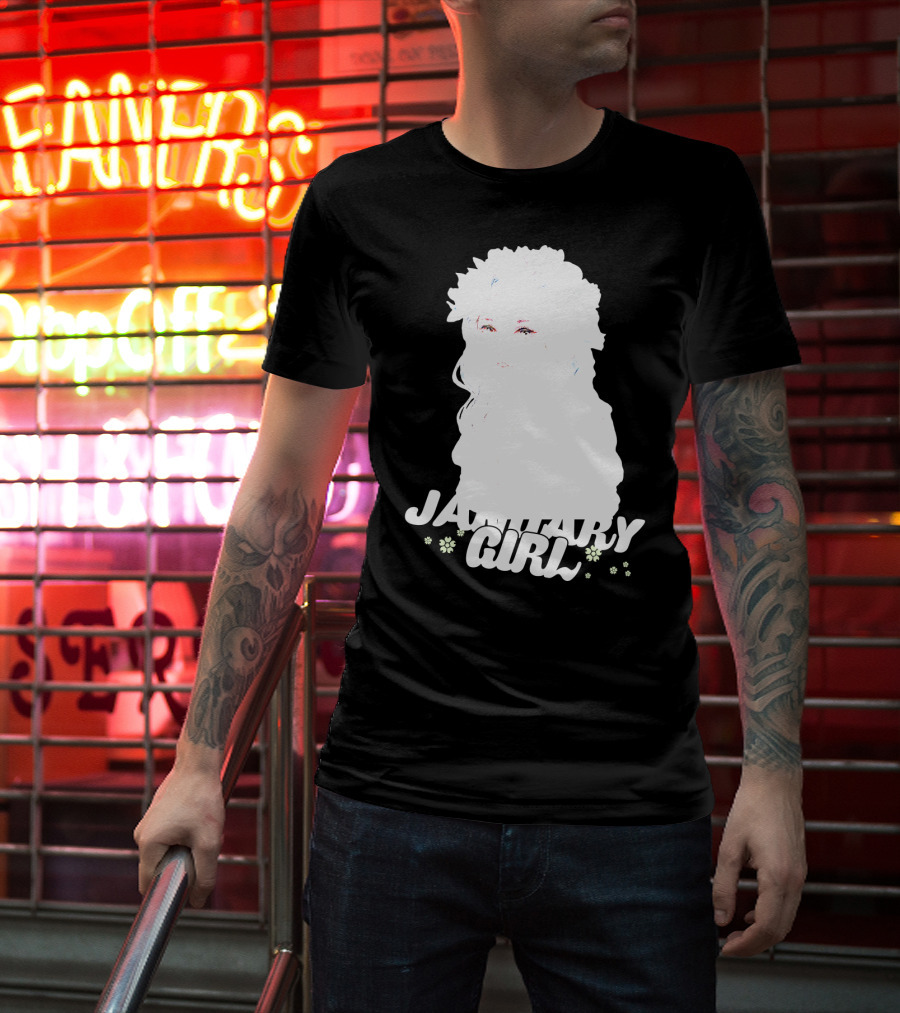 January Girl Floral Birthday T-Shirt