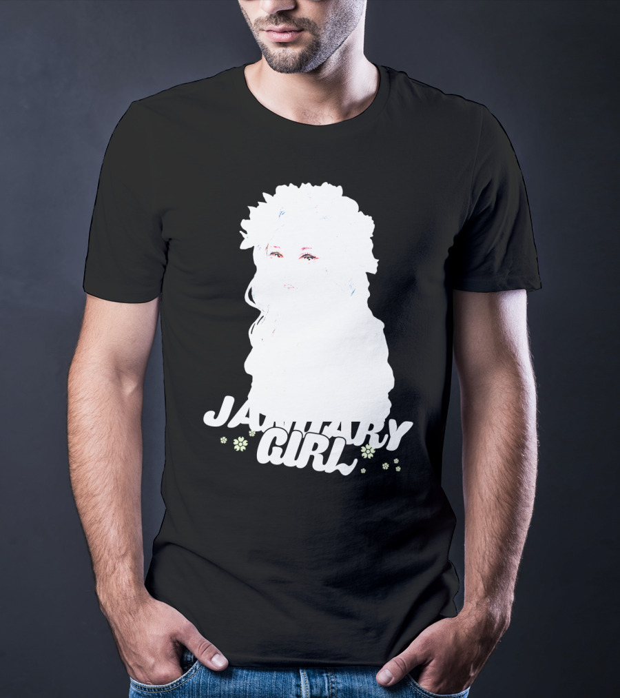 January Girl Floral Birthday T-Shirt