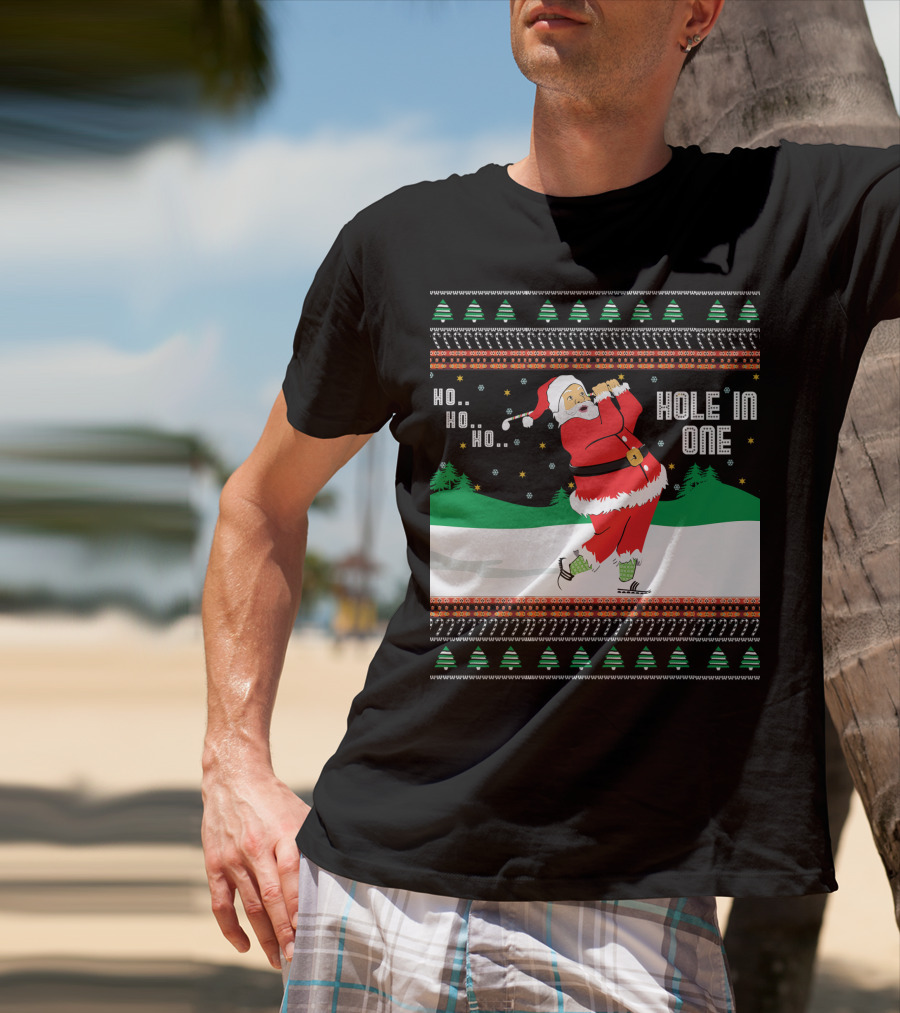 Ho Ho Ho Santa Hole In One Golf Jumper T-Shirt