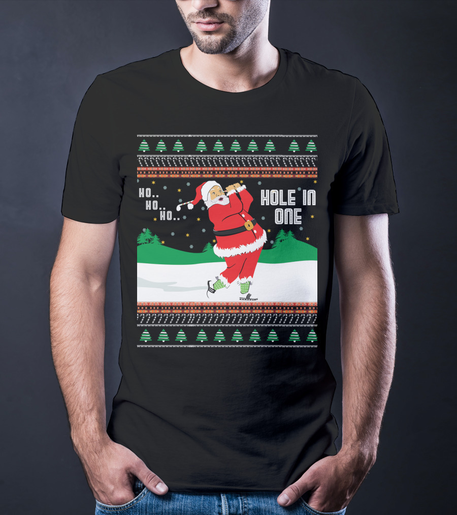 Ho Ho Ho Santa Hole In One Golf Jumper T-Shirt