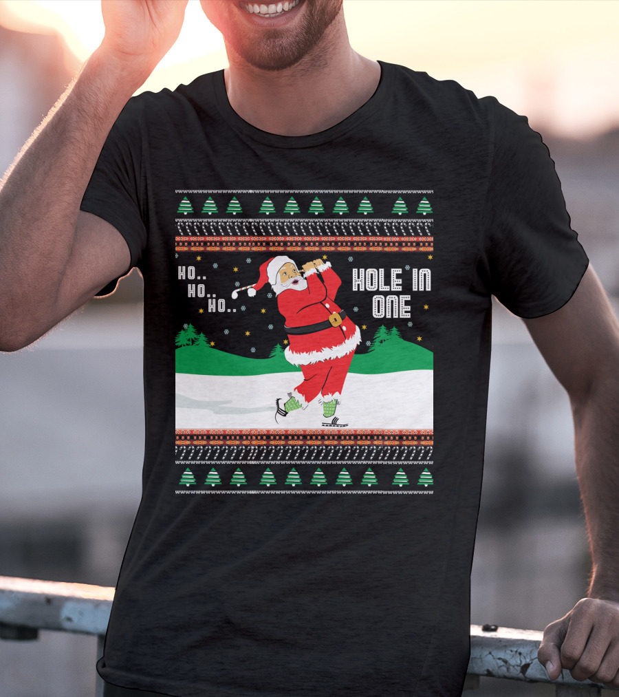 Ho Ho Ho Santa Hole In One Golf Jumper T-Shirt