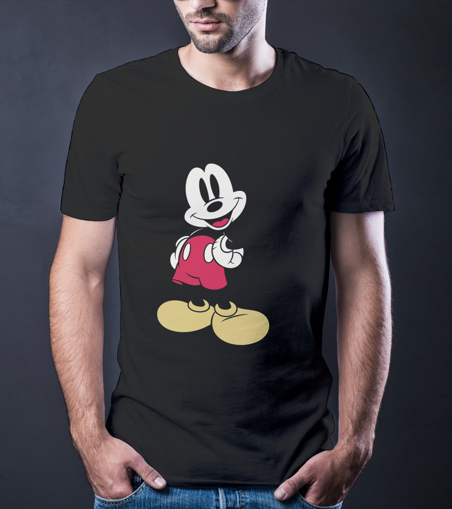 Disney Classic Mickey Mouse Vintage Character Image T-Shirt