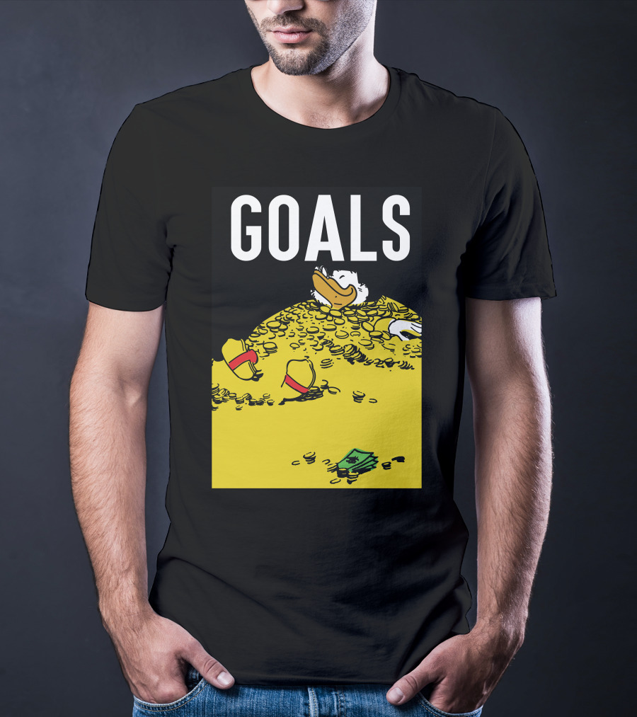 Disney Duck Tales Scrooge Goals Money Pile T-Shirt