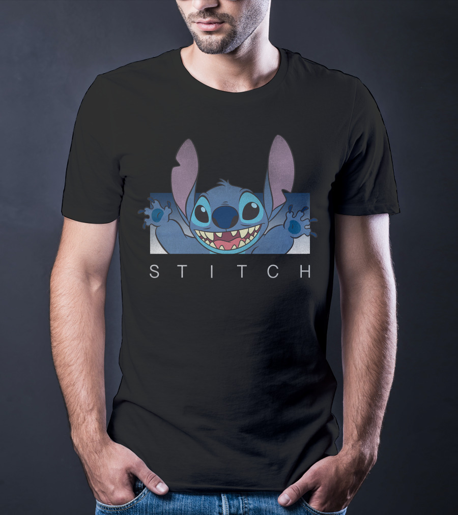 Stitch Disney Character With Big Smile And Outstretched Arms T-Shirt
