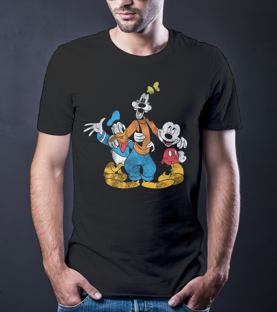 Disney Mickey Donald Goofy Trio Classic Characters T-Shirt