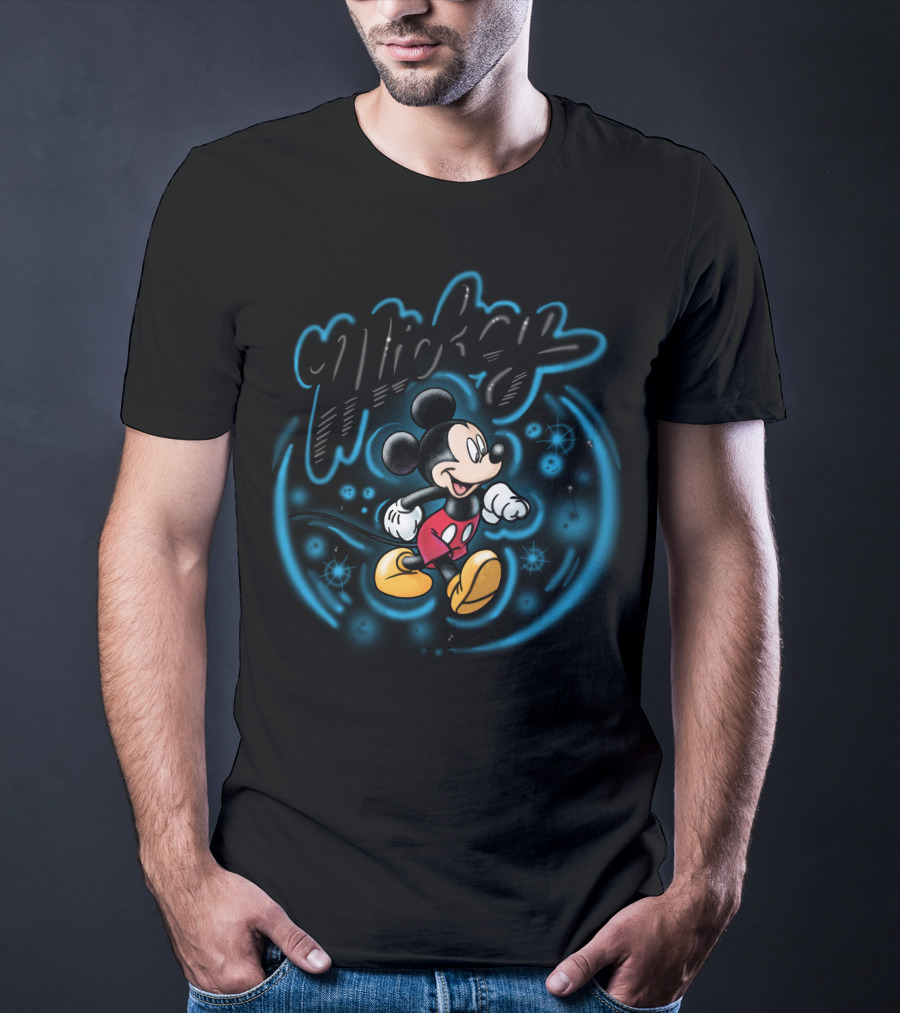 Disney Mickey Mouse Airbrush Mickey Retro Style 1 T-Shirt