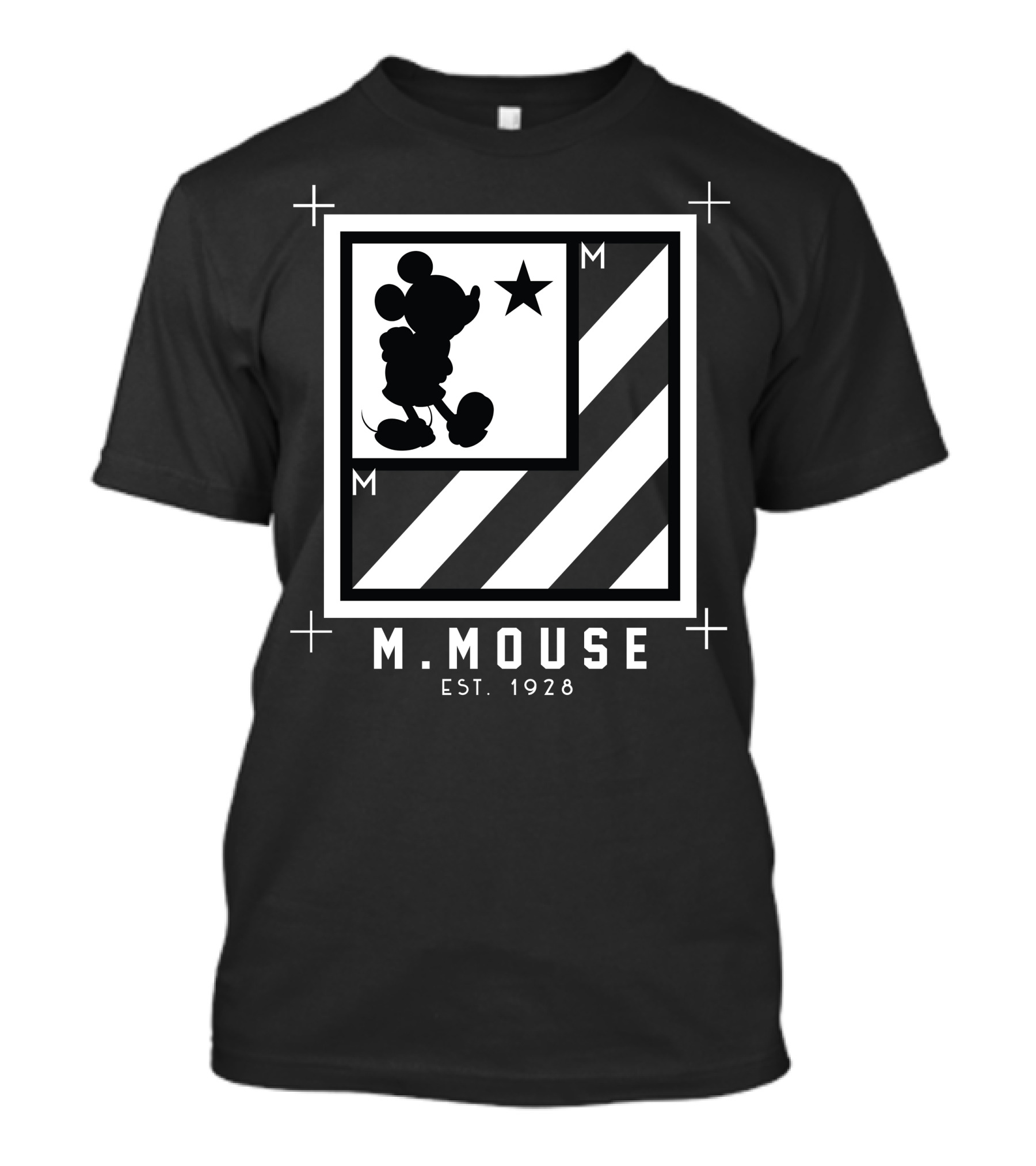 Mickey Mouse M.MOUSE Est. 1928 Star Stripes Box T-Shirt