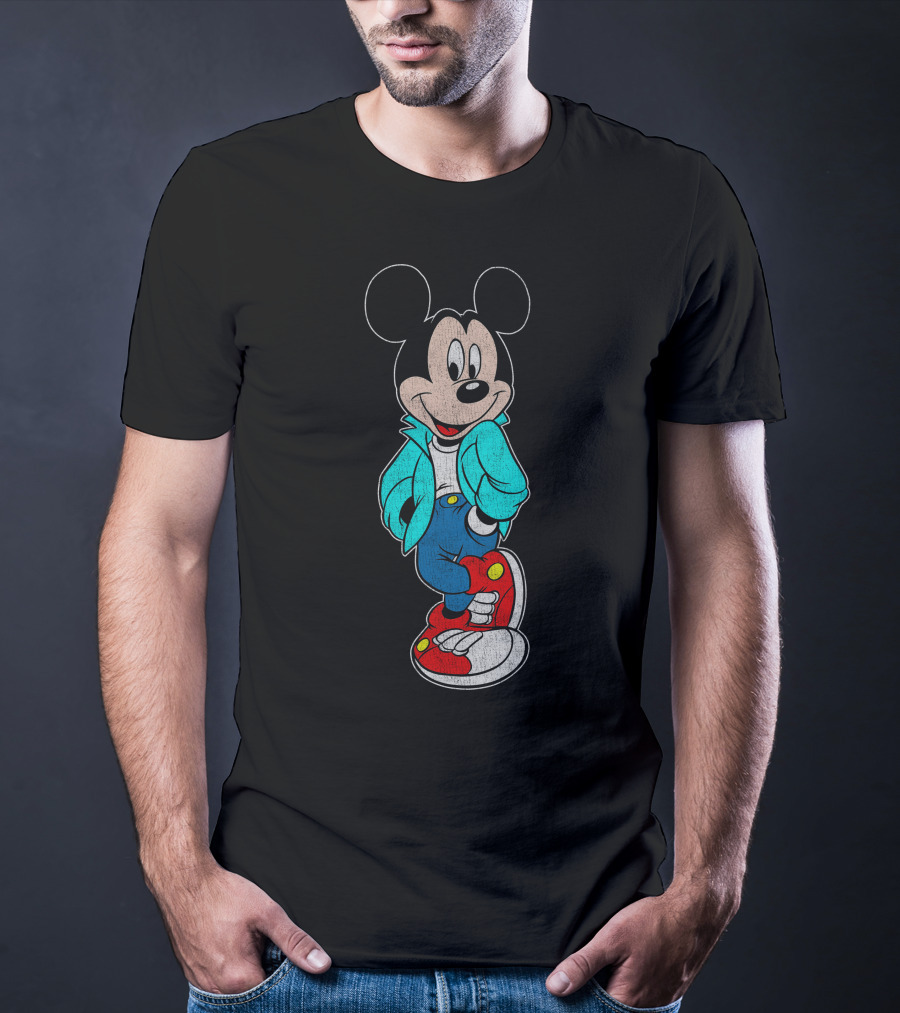 Disney Mickey Mouse Retro Jacket Style Sketch T-Shirt