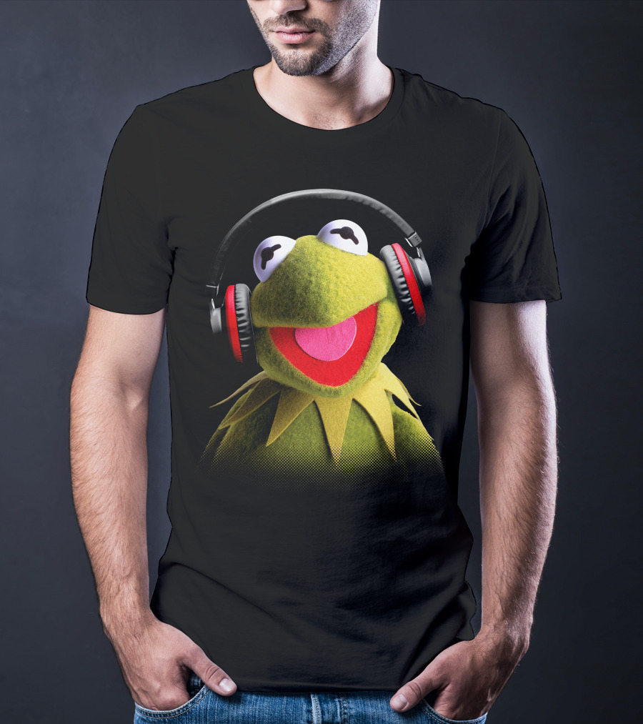 Disney Muppet Babies Kermit Headphones Retro T-Shirt