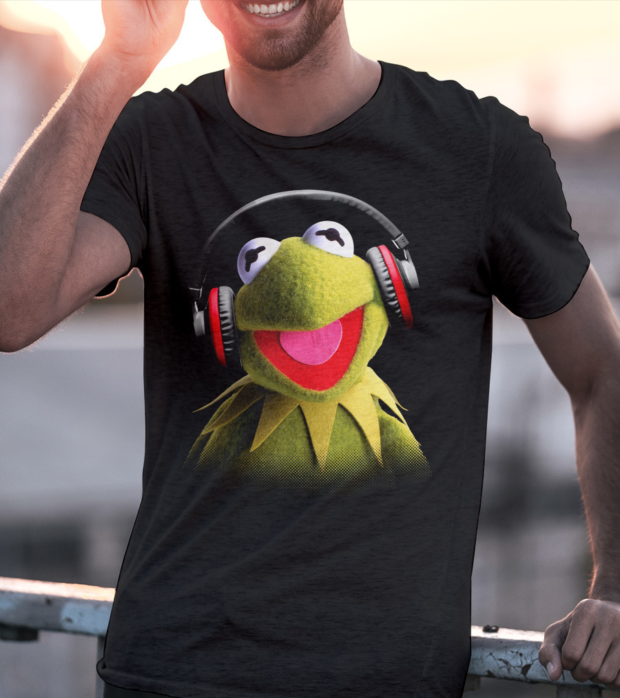 Disney Muppet Babies Kermit Headphones Retro T-Shirt