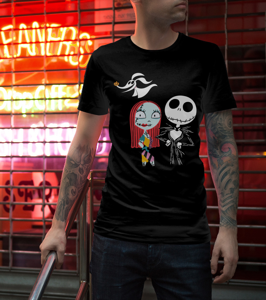 Disney Nightmare Before Xmas Jack Sally Zero T-Shirt