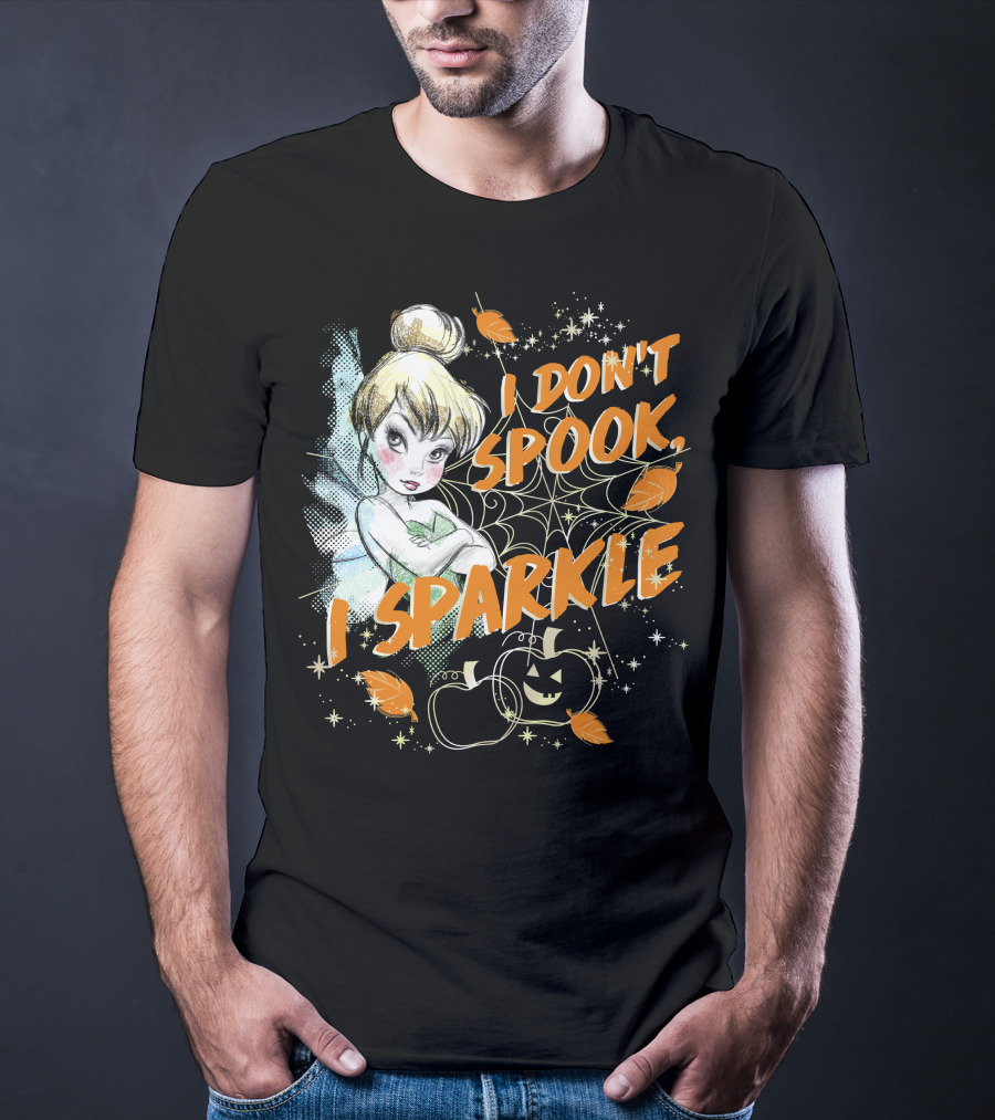 I Don't Spook I Sparkle Disney Peter Pan Tinkerbell Halloween T-Shirt