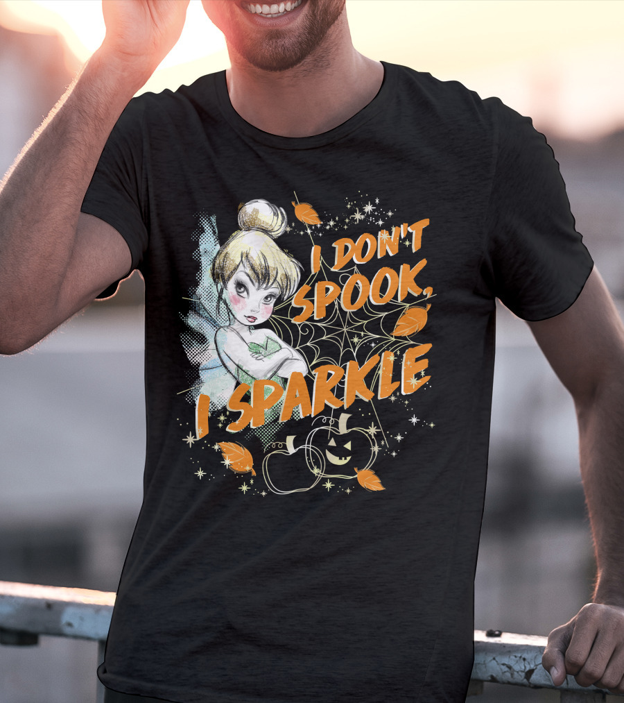 I Don't Spook I Sparkle Disney Peter Pan Tinkerbell Halloween T-Shirt