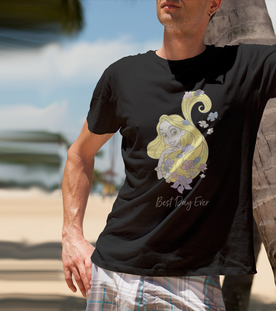 Disney Tangled Rapunzel Illustration Best Day Ever T-Shirt