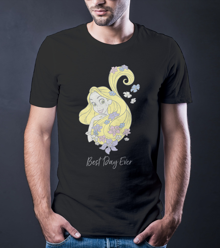 Disney Tangled Rapunzel Illustration Best Day Ever T-Shirt