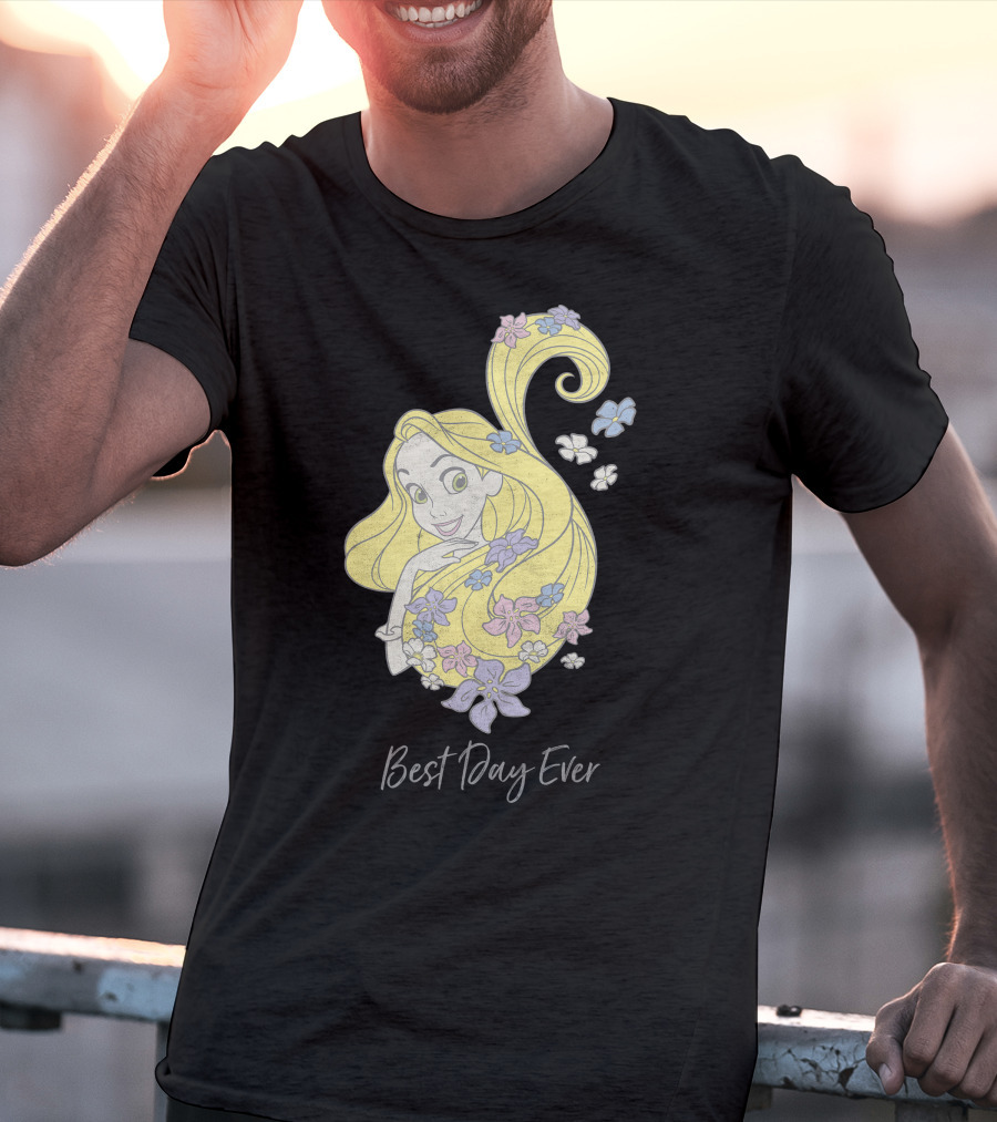 Disney Tangled Rapunzel Illustration Best Day Ever T-Shirt