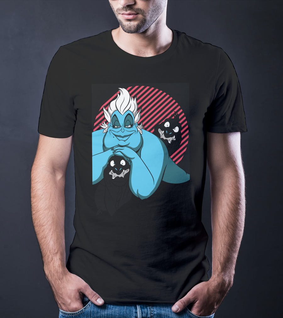 Disney Ursula Evil Laugh With Flotsam And Jetsam Classic Villain T-Shirt