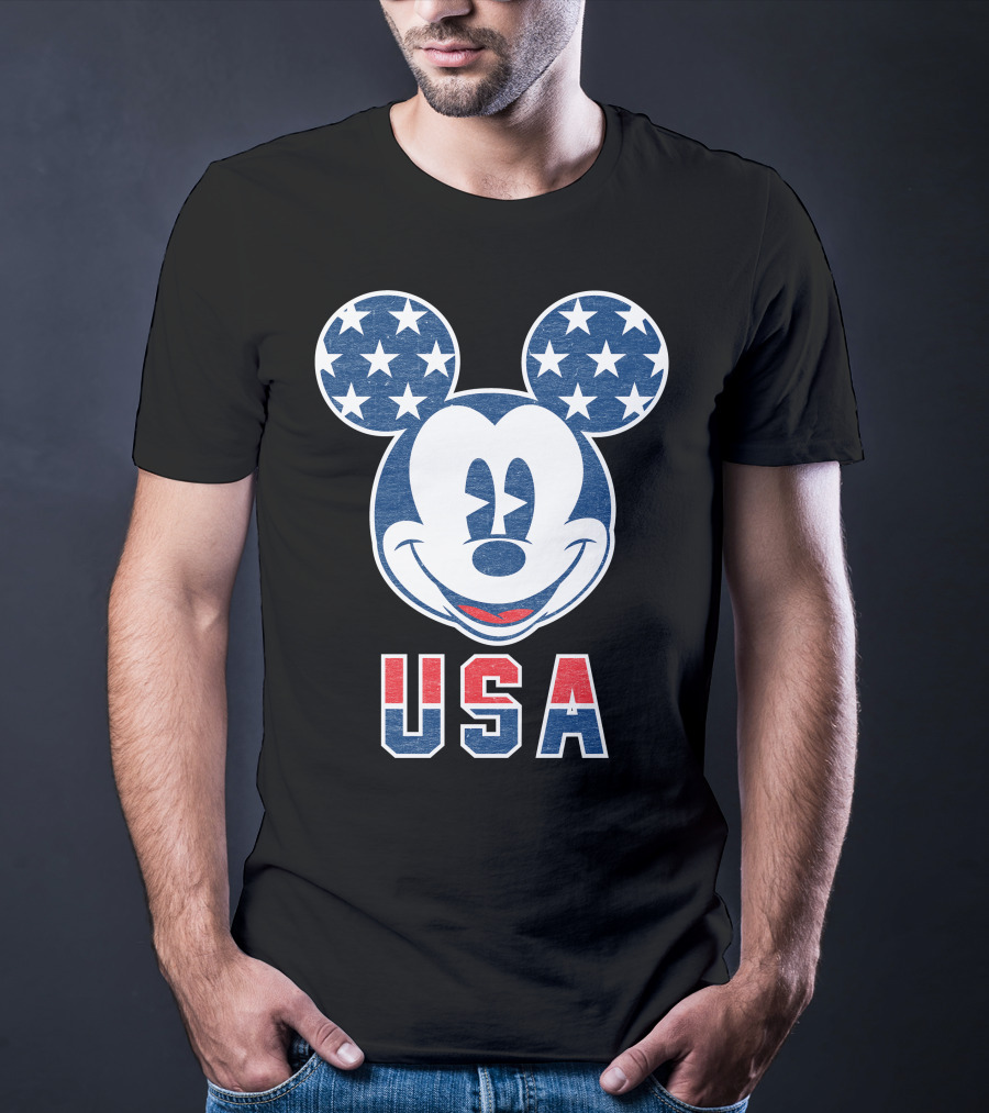 Disney USA Stars Happy Mickey Mouse T-Shirt