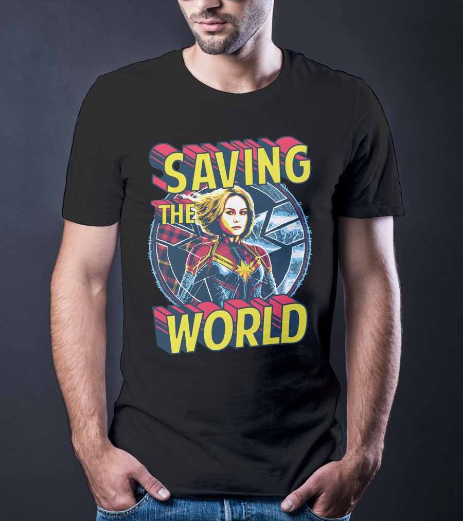 Saving The World Captain Marvel T-Shirt