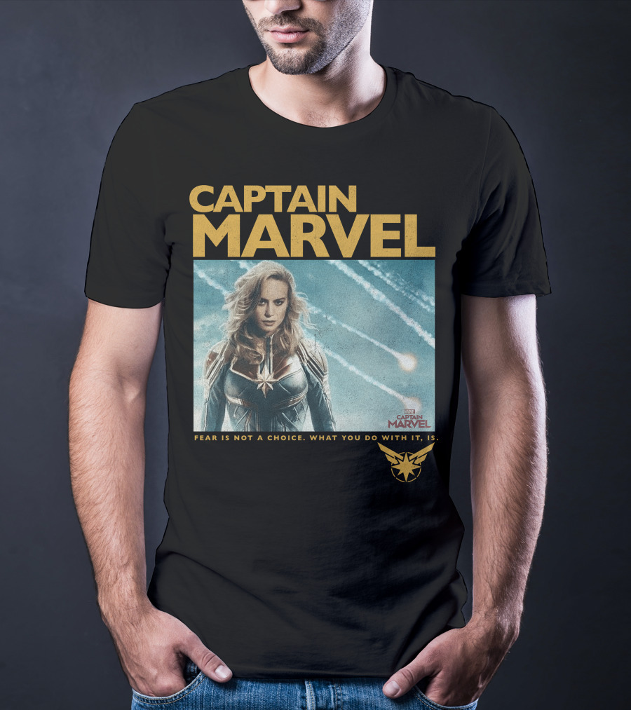 Captain Marvel Fear Is Not A Choice Vintage Movie T-Shirt