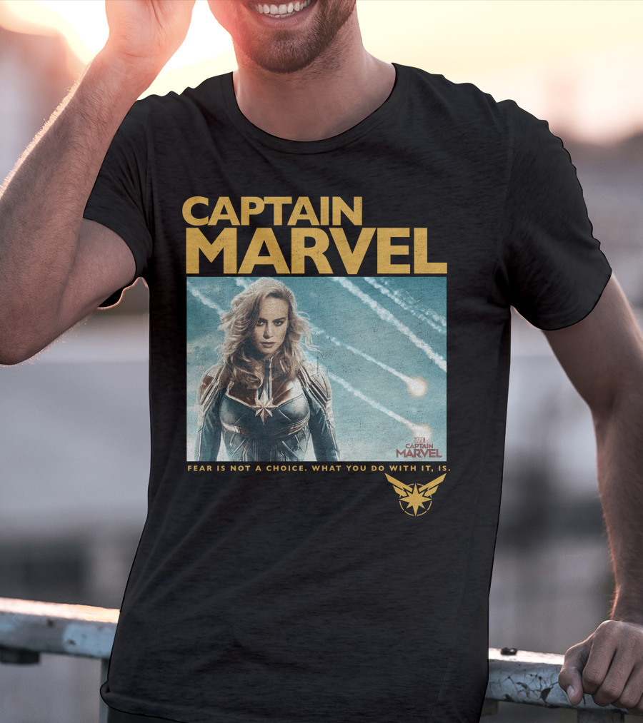 Captain Marvel Fear Is Not A Choice Vintage Movie T-Shirt