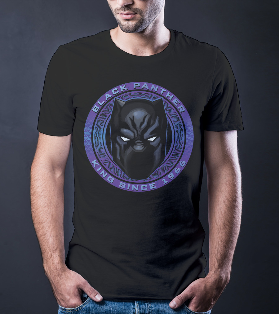 Marvel Black Panther King Since 1966 Iconic Mask T-Shirt
